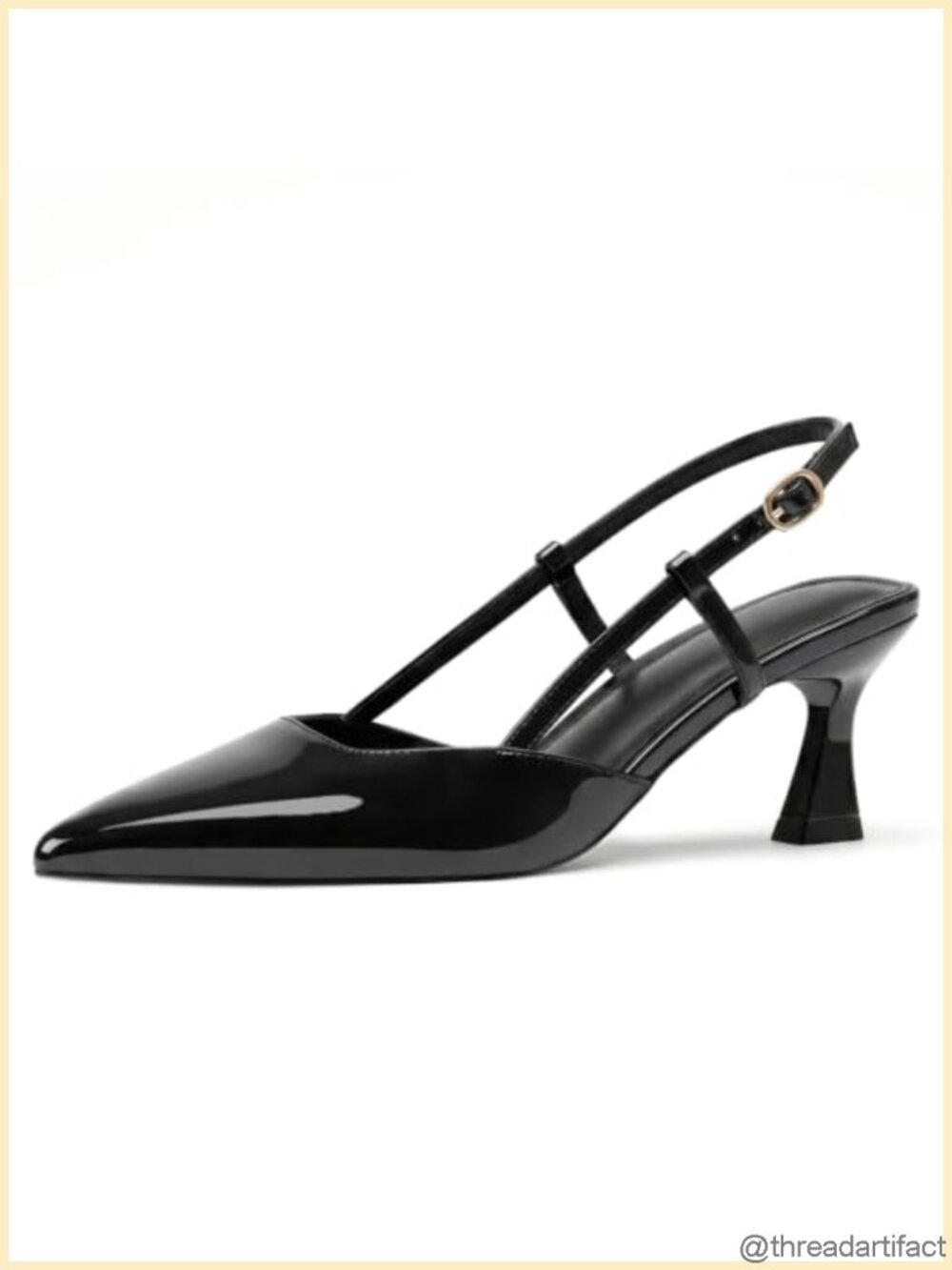 Kitten Heel Slingback Pumps Closed Pointed Toe 2-Inch Low Heel